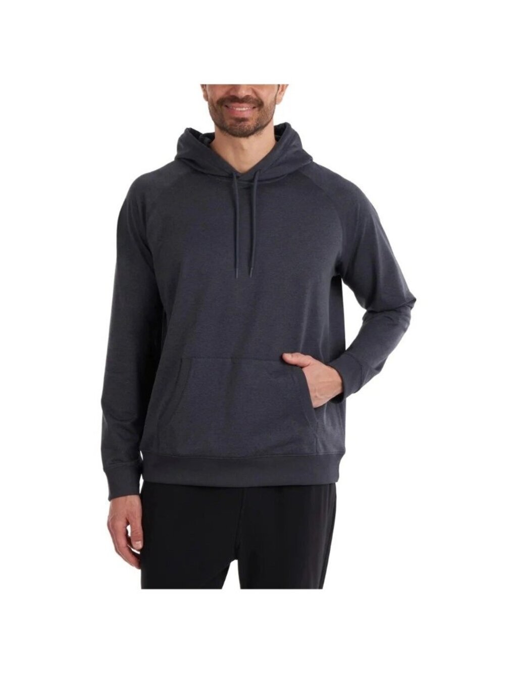 NWT Kirkland Signature Men's L Black Pullover Hoodie Fleece UPF 50